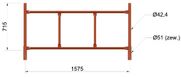 Rama konstrukcyjna rusztowania warszawskiego (TYP CIĘŻKI)