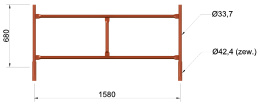 Rama konstrukcyjna rusztowania warszawskiego (TYP LEKKI)